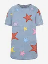 Stella Mccartney Girls Chambray Star Dress In Blue