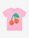 Stella Mccartney Girls Cherries Print T-shirt In Pink
