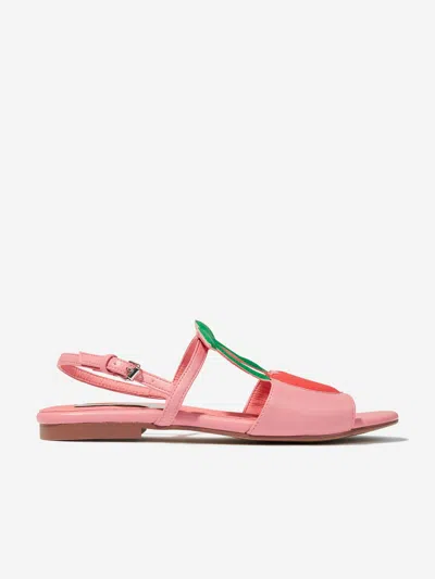 Stella Mccartney Girls Cherry Sandals In Pink