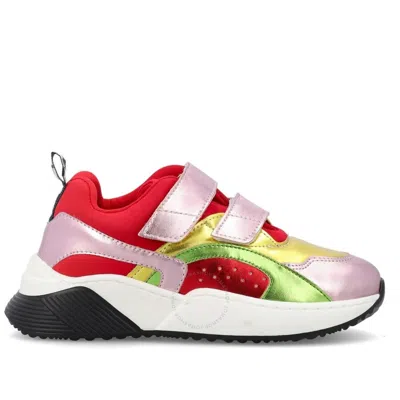 Stella Mccartney Girls Colorblock Metallic Touch-strap Sneakers In Multi