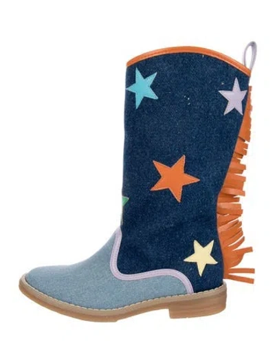 Pre-owned Stella Mccartney Kids' Girls' Cowboy Boots In Blue