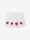 Stella Mccartney Heart-motif Crochet Shorts In Ivory