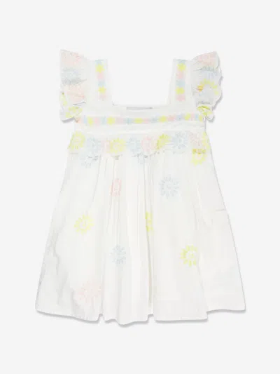 Stella Mccartney Kids'  Girls Embroidered Dress In White