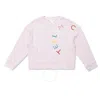 Stella Mccartney Girls Embroidered Logo Printed Sweatshirt In Purple