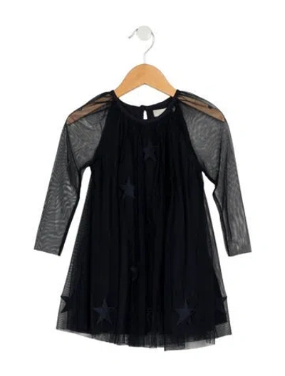 Pre-owned Stella Mccartney Babies' Girls Embroidered Longsleevedress In Blue