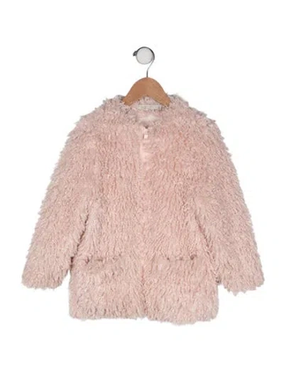 Pre-owned Stella Mccartney Babies' Girls Faux Fur Jacket In Pink