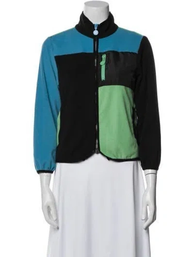 Pre-owned Stella Mccartney Kids' Girls' Fleece Jacket In Blue/green