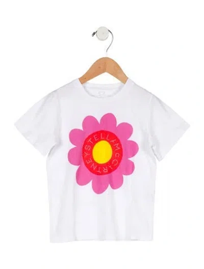 Pre-owned Stella Mccartney Babies' Girls' Flower Graphic T-shirt In White