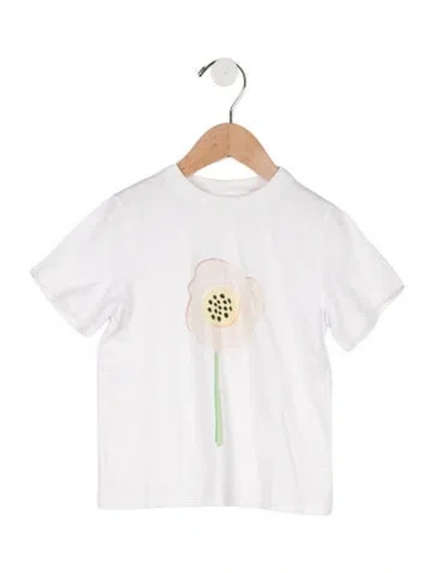 Pre-owned Stella Mccartney Babies' Girls' Flower Graphic T-shirt In White