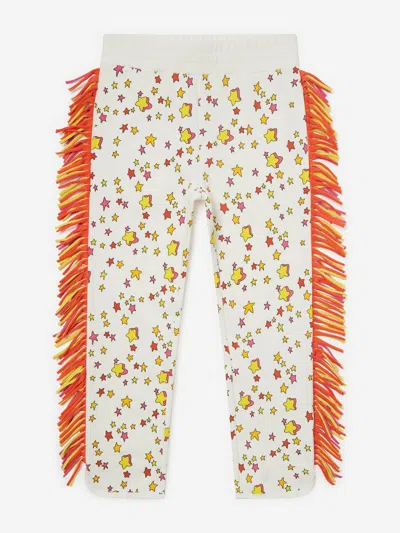 Stella Mccartney Babies'  Girls Fringed Star Joggers In White