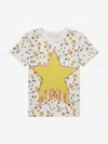 Stella Mccartney Girls Fringed Star T-shirt In White