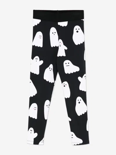 Stella Mccartney Babies'  Girls Ghosts Aop Leggings In Black