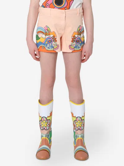 Stella Mccartney Kids' Girls Graphic Shorts In Pink