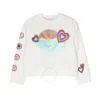 Stella Mccartney Girls Heart-motif Embroidered Cotton Sweatshirt In White