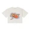 Stella Mccartney Girls Heart Shape Crop Top In White