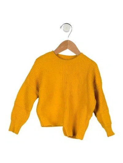Pre-owned Stella Mccartney Babies' Girls' Knit Asymmetrical Sweater In Yellow