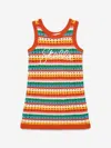 Stella Mccartney Girls Knitted Logo Dress In Multicoloured