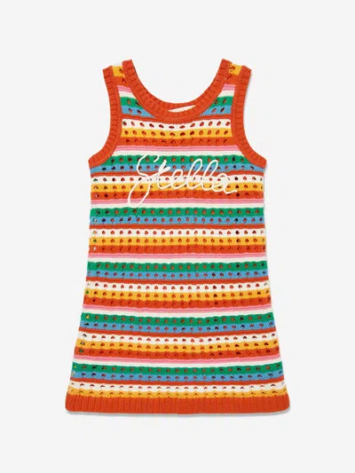 Stella Mccartney Babies' Girls Knitted Logo Dress In Multicoloured