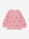 Stella Mccartney Girls Lips Sweatshirt In Pink