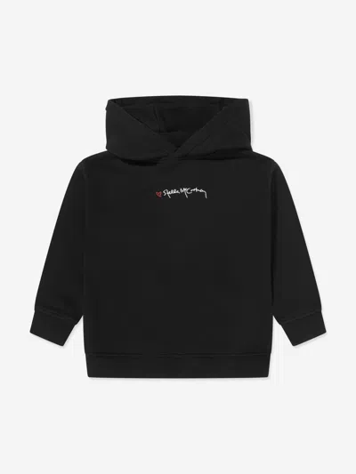 Stella Mccartney Kids'  Girls Logo Hoodie In Black