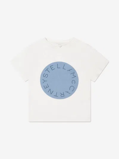 Stella Mccartney Babies' Girls Logo Print T-shirt In Ivory