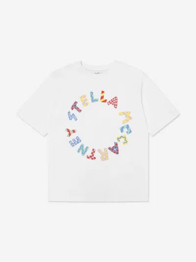 Stella Mccartney Kids' Girls Logo Print T-shirt In White