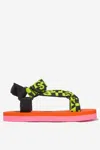 Stella Mccartney Multicolor Sandals For Girl With Logo In Pink