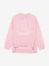 Stella Mccartney Kids Pink Cotton Long-sleeved Crewneck Sweatshirt In Pink