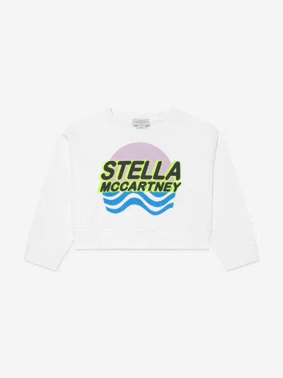 Stella Mccartney Babies' Girls Logo Sweatshirt In White