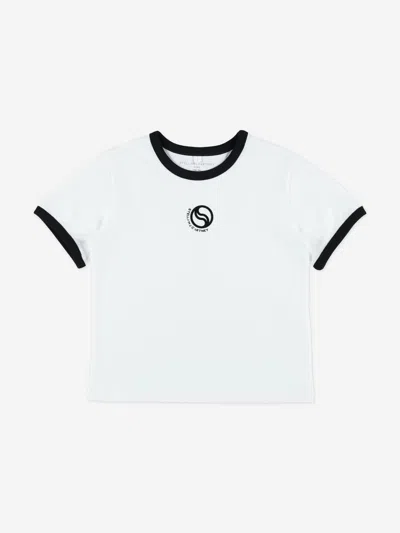 Stella Mccartney Babies'  Girls Logo T-shirt In White