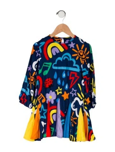 Pre-owned Stella Mccartney Babies'  Girls Long Sleeve Dress In Blue