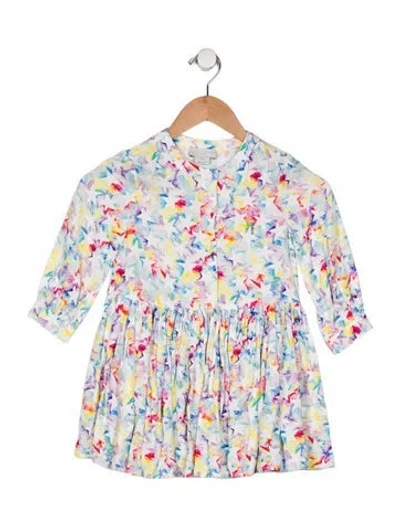 Pre-owned Stella Mccartney Babies' Girls' Long Sleeve Dress In White