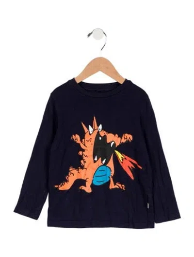 Pre-owned Stella Mccartney Babies' Girls Long Sleeve Graphic Shirt In Blue
