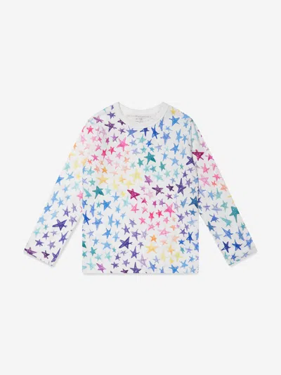Stella Mccartney Kids' Girls Long Sleeve Star T-shirt In Multicoloured