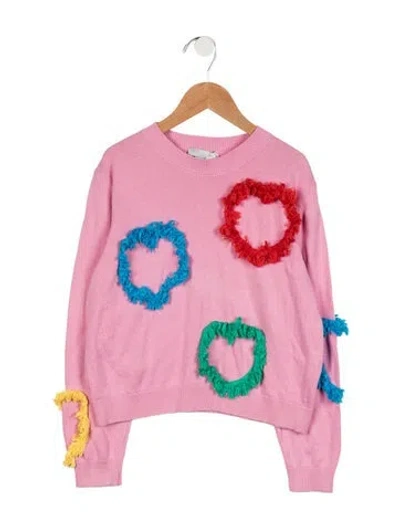 Pre-owned Stella Mccartney Kids' Girls Long Sleeve Sweater In Pink