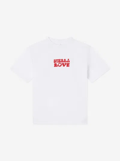 Stella Mccartney Babies'  Girls Love T-shirt In White