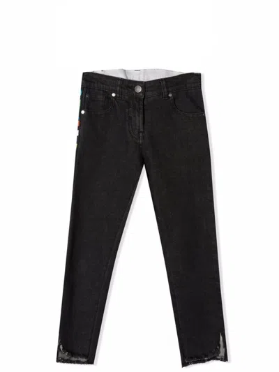 Stella Mccartney Girls' Mini Denim Pants In Black