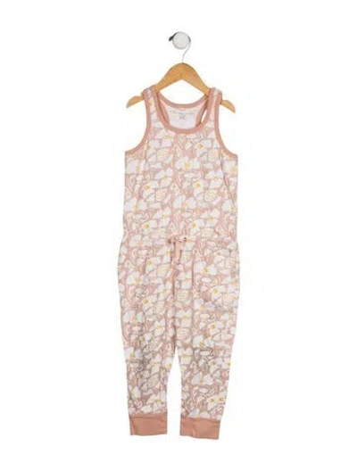 Pre-owned Stella Mccartney Kids' Girls' Printed Sleeveless Jumpsuit In Neutrals