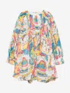 Stella Mccartney Girls Psycadelic Georgette Dress In Multi