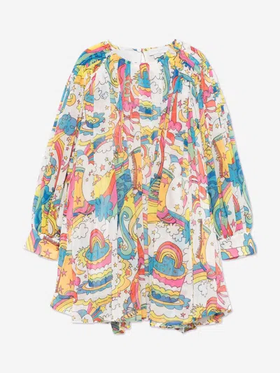 Stella Mccartney Babies'  Girls Psycadelic Georgette Dress In Multi