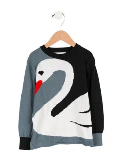 Pre-owned Stella Mccartney Babies' Girls' Pullover Graphic Sweater In Blue