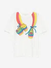 Stella Mccartney Girls Rainbow Shoes T-shirt In White