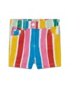 Stella Mccartney Girls' Rainbow Stripes Gabardine Shorts - Baby In Multi