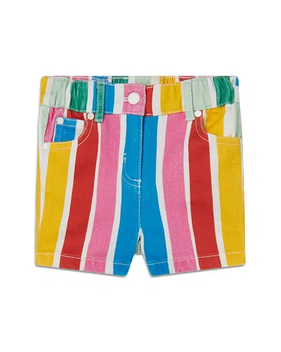 Stella Mccartney Girls' Rainbow Stripes Gabardine Shorts - Baby In Multi