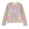 Stella Mccartney Logo-print Long-sleeved Mesh Top 4-14 Years Multicolor/multicolo
