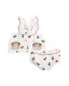 Stella Mccartney Baby Linen And Cotton Top And Bloomers Set In White