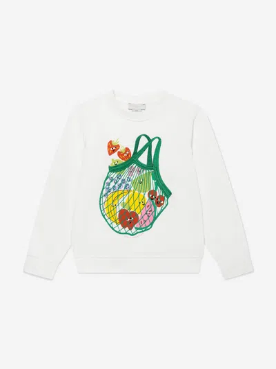 Stella Mccartney Kids'  Girls Shopping Bag Sweatshirt In White