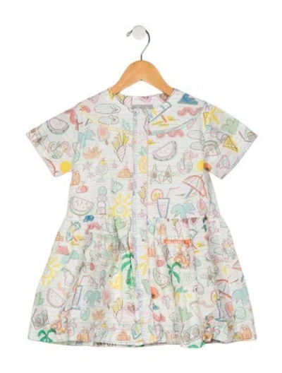 Pre-owned Stella Mccartney Babies' Girls' Short Sleeve Dress In Neutral