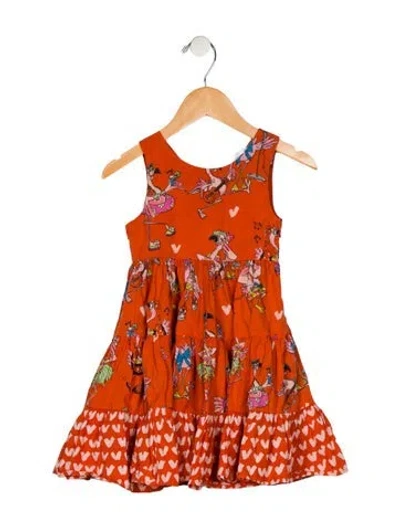 Pre-owned Stella Mccartney Babies' Girls' Sleeveless Dress In Orange