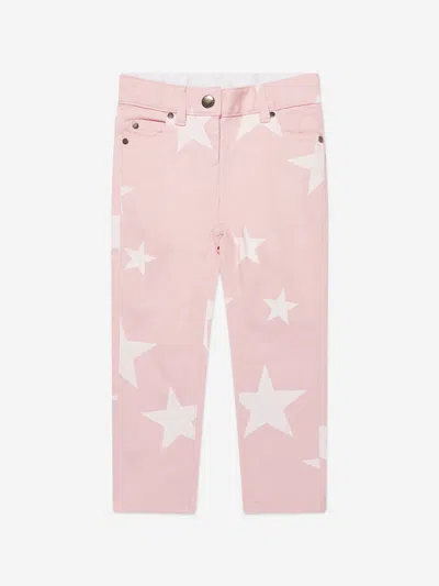 Stella Mccartney Kids' Girls Star Jeans In Pink